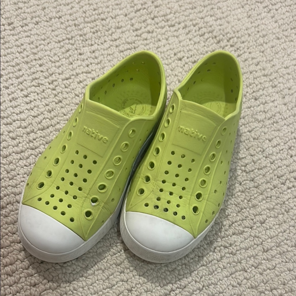 Native Green and White Water Shoes